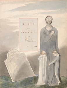 トーマス・グレイの詩、デザイン35、逆境へのオード。 作： William Blake